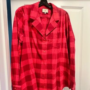 Tuckernuck Red Checkered Blouse - XL